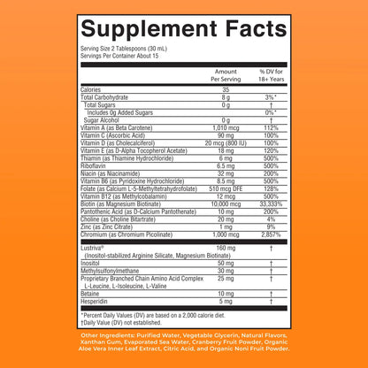 Liquid Morning Multivitamin + Hair Growth(30oz)